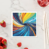抽象芸術カラフル旋回 スタンダードカクテルナプキン (インサイチュ)