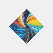 抽象芸術カラフル旋回 スタンダードカクテルナプキン (角)