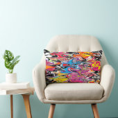 抽象芸術カラフル旋回 ランバークッション (椅子)