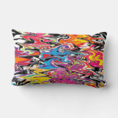 抽象芸術カラフル旋回 ランバークッション (裏面)