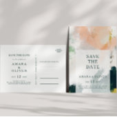 抽象芸術カラフル日付はがきを保存 インビテーションポストカード