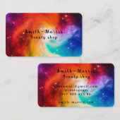 抽象芸術カラフル星雲名刺 名刺 (正面/裏面)