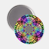 抽象芸術カラフル星 マグネット (正面/裏面)