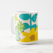 抽象芸術カラフル春モダンホームデコール コーヒーマグカップ (正面左)