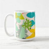 抽象芸術カラフル春モダンホームデコール コーヒーマグカップ (左)