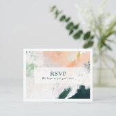 抽象芸術カラフル曲リクエストRSVPポストカード ポストカード (スタンド正面)