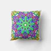 抽象芸術カラフル曼荼羅 クッション (裏面)