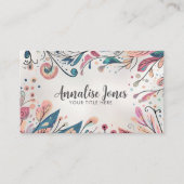 抽象芸術カラフル植物芸術 名刺 (正面)