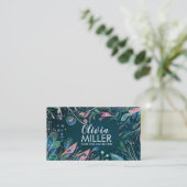 抽象芸術カラフル植物芸術 名刺 (スタンド正面)