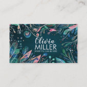 抽象芸術カラフル植物芸術 名刺 (正面)