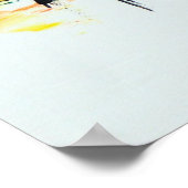 抽象芸術カラフル横絵を描景 ポスター (角)