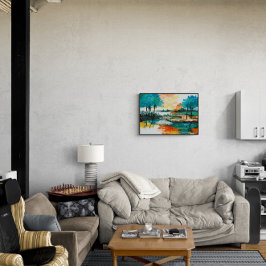 抽象芸術カラフル横絵を描景 ポスター