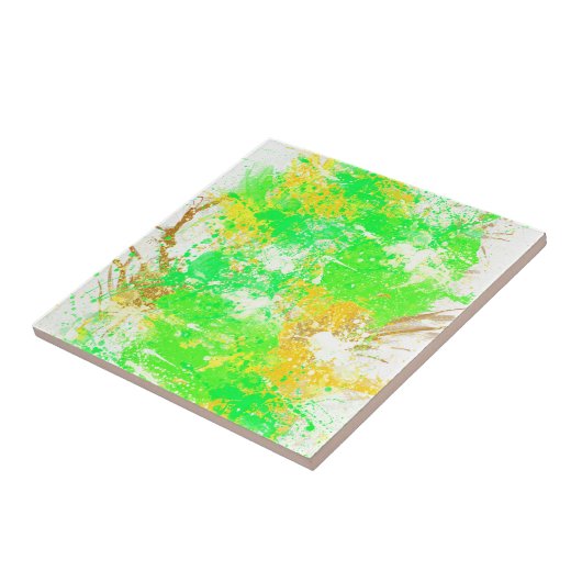 抽象芸術カラフル水彩セラミックタイル タイル (側面)