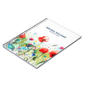 抽象芸術カラフル水彩春の花 ノートブック (左側)