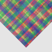 抽象芸術カラフル水彩格子模様 薄葉紙 (詳細)