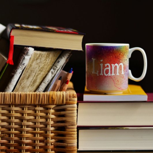 抽象芸術カラフル水彩模様コーヒーマグ コーヒーマグカップ