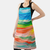抽象芸術カラフル水彩画 エプロン (インサイチュ)