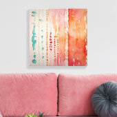 抽象芸術カラフル水彩画 キャンバスプリント (インサイチュ (リビング))