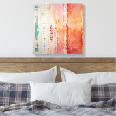 抽象芸術カラフル水彩画 キャンバスプリント (インサイチュ (寝室))