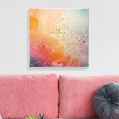 抽象芸術カラフル水彩画 キャンバスプリント (インサイチュ (リビング))