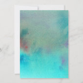 抽象芸術カラフル水彩私たちは駆け落ちスクリプト 招待状 (裏面)