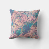 抽象芸術カラフル水彩花模様 クッション (裏面)