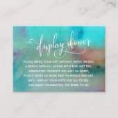 抽象芸術カラフル水彩表示シャワーラベル エンクロージャーカード (正面)