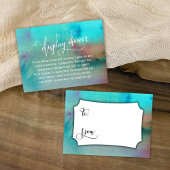 抽象芸術カラフル水彩表示シャワーラベル エンクロージャーカード