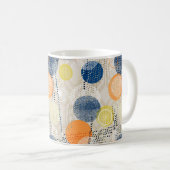 抽象芸術カラフル水玉模様 コーヒーマグカップ (正面右)