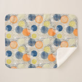 抽象芸術カラフル水玉模様 シェルパブランケット (正面(横))