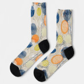 抽象芸術カラフル水玉模様 ソックス (左)