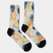 抽象芸術カラフル水玉模様 ソックス (右)