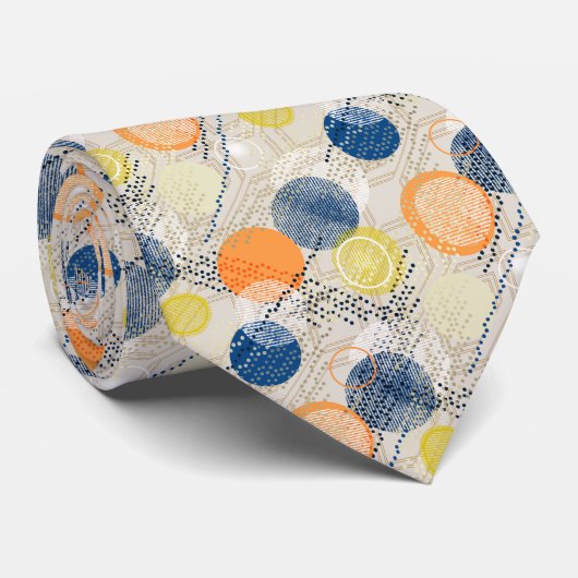 抽象芸術カラフル水玉模様 ネクタイ (ロール)