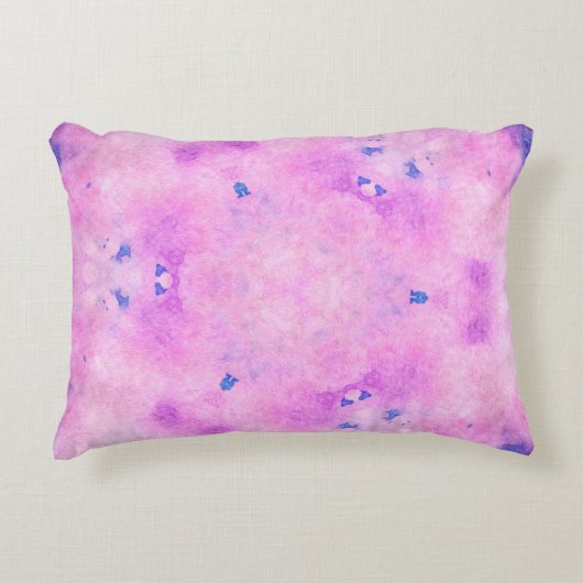 抽象芸術カラフル水色デジタルア絵画ート アクセントクッション (正面)