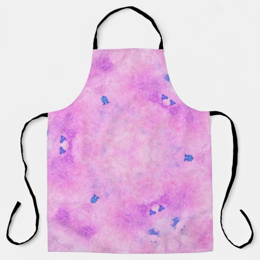 抽象芸術カラフル水色デジタルア絵画ート エプロン (正面)