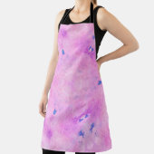 抽象芸術カラフル水色デジタルア絵画ート エプロン (インサイチュ)