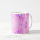 抽象芸術カラフル水色デジタルア絵画ート コーヒーマグカップ (正面右)