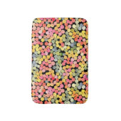 抽象芸術カラフル水色ドット バスマット (正面縦)