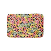 抽象芸術カラフル水色ドット バスマット (正面)