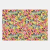 抽象芸術カラフル水色ドット ラッピングペーパーシート (正面3)