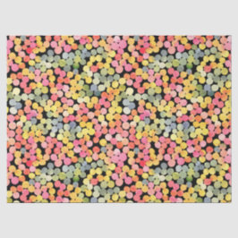 抽象芸術カラフル水色ドット 薄葉紙
