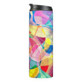 抽象芸術カラフル水色、ファンタスティック背景 タンブラー (回転右)