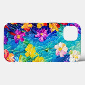 抽象芸術カラフル油彩画春の花 Case-Mate iPhoneケース (裏面 (横))