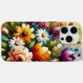 抽象芸術カラフル油彩画春の花 Case-Mate iPhoneケース (裏面 (横))