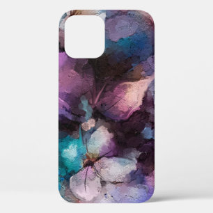抽象芸術カラフル油、アク絵画リル春 iPhone 12ケース