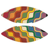 抽象芸術カラフル波ストライプ波 アメリカンフットボール (パネル)