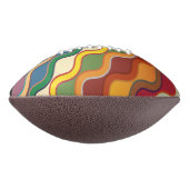 抽象芸術カラフル波ストライプ波 アメリカンフットボール (回転90)