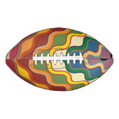 抽象芸術カラフル波ストライプ波 アメリカンフットボール (正面)