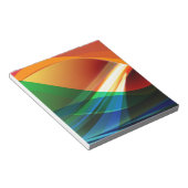 抽象芸術カラフル波 ノートパッド (アングル)