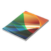 抽象芸術カラフル波 ノートパッド (回転)